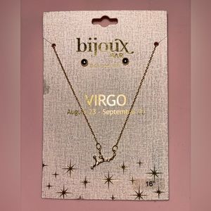 Virgo constellation necklace with stud earrings set